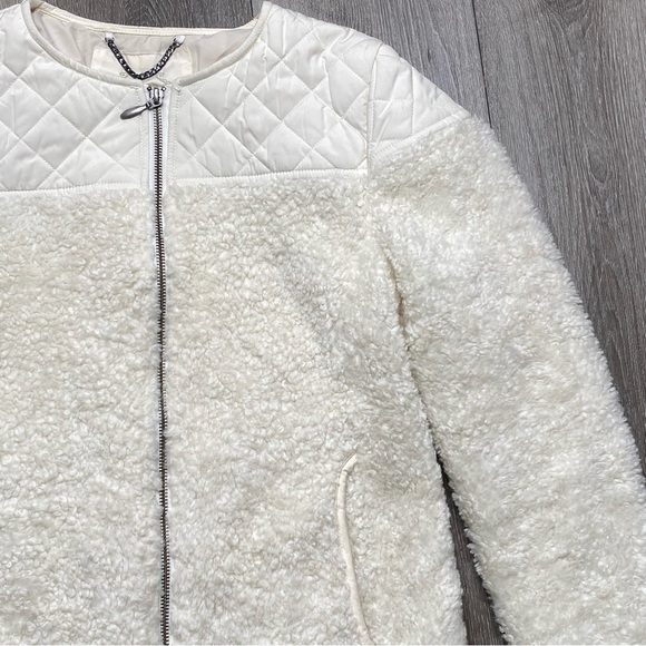Prana Women’s Quilted Sherpa White Jacket Size Small - Picture 9 of 16